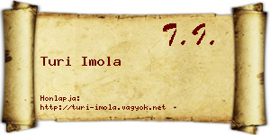 Turi Imola névjegykártya